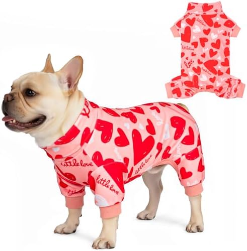 KYEESE Velvet Dog Pajamas Soft Onesie for Daily Wear, Heart by KYEESE