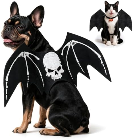 Halloween Dog bat Wing Costumes S，pet Costumes for Halloween Party by PWEITUOET