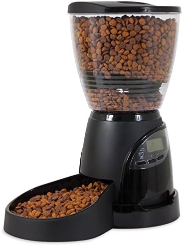 Aspen Pet Lebistro Programmable Automatic Cat & Dog Feeder, 18 Cups, Black