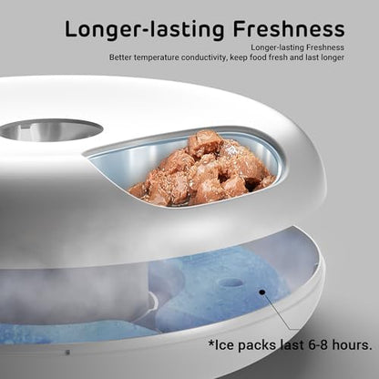 iPettie Donut Frost WiFi 6 Meal Automatic Wet Food Feeder with Ice Packs
