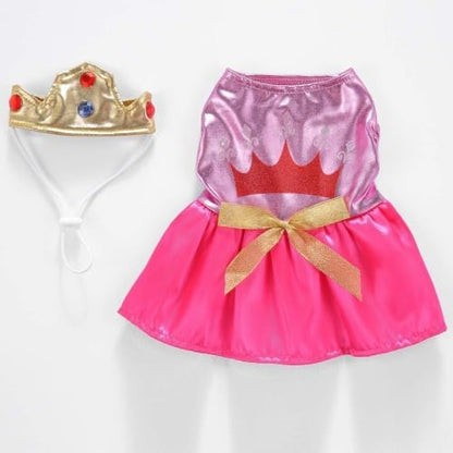 Princess Dog Costume Pink Princess Dress Halloween Queen Cosplay Costume - Image 5