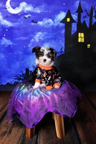 Fitwarm Halloween Skeleton Dog Costume Lightweight Velvet Pajamas Pet Clothes Doggie PJS Puppy Onesie Doggy Outfits Cat Jumpsuits Black Large - Image 4
