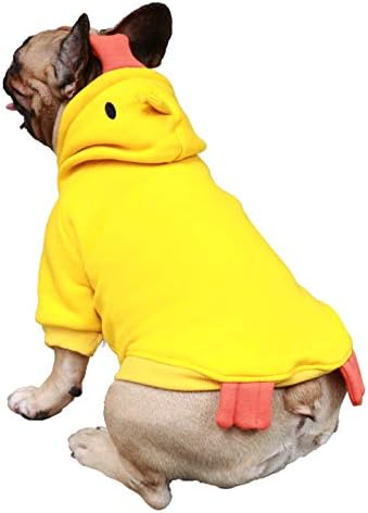 iChoue French Bulldog Halloween Duck Costume Clothes Hoodies Outfits, S - Image 2