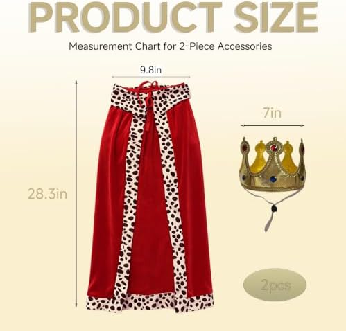2PCS Dog King Costume Halloween Funny Pet Costumes with King Cape and Crown for Medium Large Dog Pet Halloween Party Cosplay Dress Up - Image 2