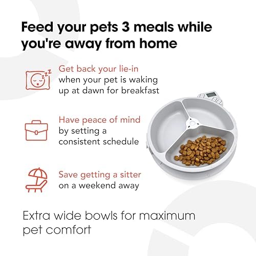 Cat Mate C300 Automatic Digital Pet Feeder for Dogs and Cats BPA and BHT Free with Ice Pack