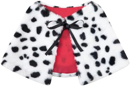 Dog Halloween Deville Costume Dalmatian Cosplay Witch Cloak + Wigs (Medium) - Image 2