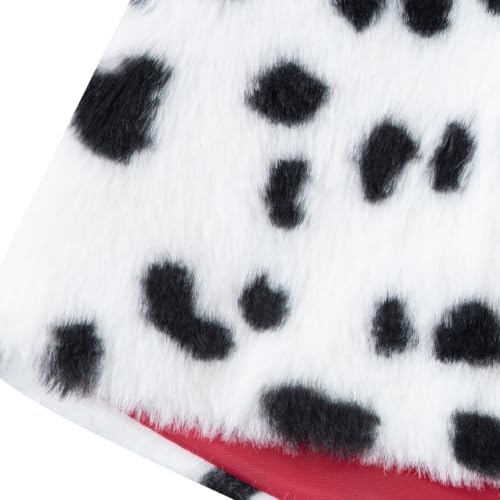 Dog Halloween Deville Costume Dalmatian Cosplay Witch Cloak + Wigs (X-Large) - Image 4