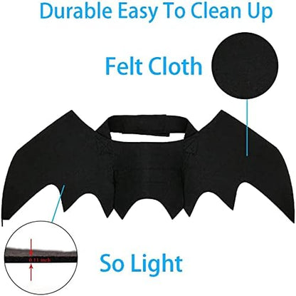 Pet Costumes Bat Wings for Puppy and Cat Halloween Dog Costumes Party Cosplay Decoration Black Apparel for Cat Small Dogs (Black, Medium) - Image 4