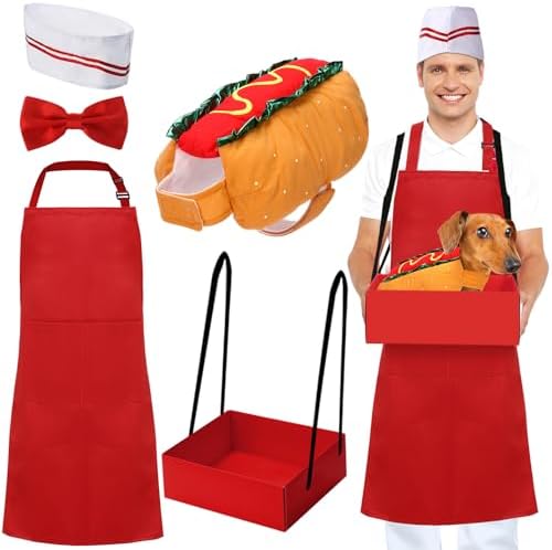 5 Pcs Adult Waiter with Hot Dog Costume by Vinsatin