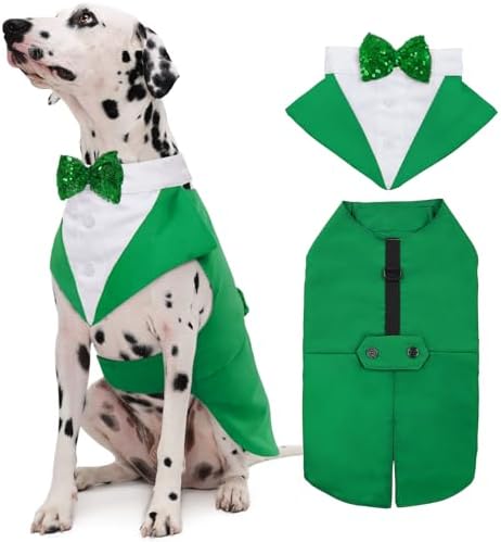 Kuoser Dog Tuxedo, Dog Suit and Bandana Set, Dogs Costume with D-Ring by Kuoser