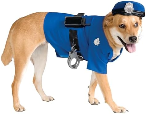 Rubies Police Officer Pet Costume for Dogs or Cats, XL by Rubies