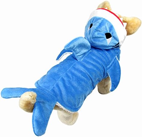 Yoption Halloween Dog Shark Costume, Warm Pet Hoodie Outfit, L - Image 5