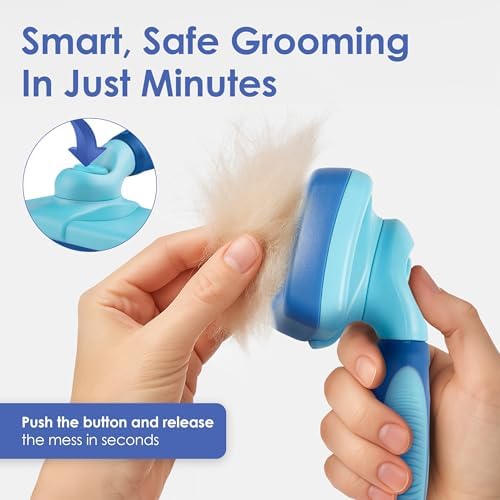 AKC Self-Cleaning Slicker Brush for Dogs & Cats, All Coat Types - Image 4