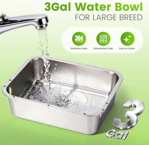 Automatic Dog Water Bowl Dispenser 3Gal Hanging Auto Filling Pet Waterer