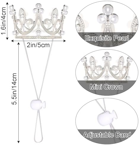 Pet Costume Set Tutu Skirt with Pearl Crown for Small Dog Cat Halloween Birthday Wedding Photo Prop Costume - Image 2
