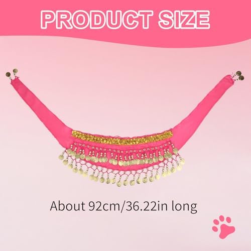 Dog Belly Dancer Skirt, Bling Belly Dance Hip Scarf for Corgis Dog - Image 2