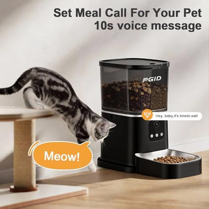 Automatic Cat Feeder,2.4G Automatic Dog Food Dispenser,Auto Dog Feeder with APP Control,5L Timed Auto Cats Food Dispenser w 2-Way Audio for Multiple Pet