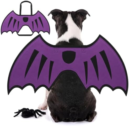 Dog Dragon Wings, Halloween Dragon Costume for Dog Cat, Purple, M by SilTriangle