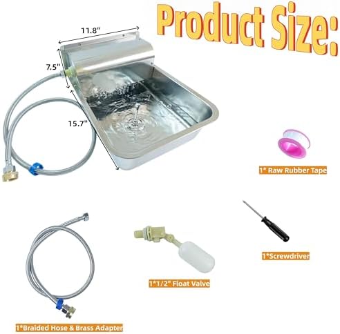 Stainless Steel Automatic Dog Water Dispenser,Adjustable Float Valve