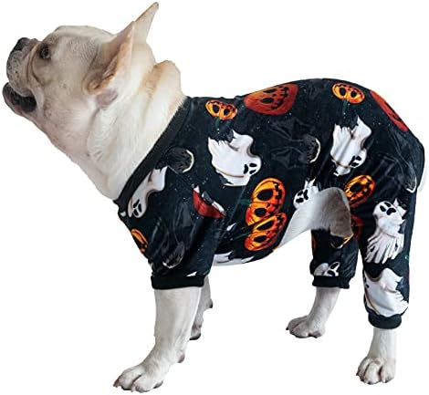 CuteBone Halloween Dog Pajamas Pet Clothes Cat Apparel Shirt Winter Holiday Cute Pjs Bodysuit for Doggie Onesies P166M - Image 4