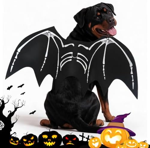 Dog Halloween Bat Wings Costume XL，Pet Halloween Cosplay Apparel XLarge - Image 2