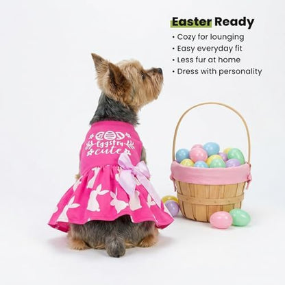 Fitwarm Eggstra Cute Easter Outfit, Bunny Dress, Holiday Clothes for Small Dogs and Cats, Hot Pink, Medium - Image 7