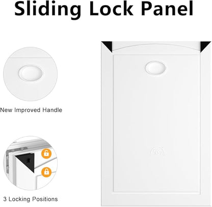 [MAVRICPOWER] Aluminum Medium Dog Door for Door, Doggy Door with 2 Sliding Lock Panels, Doggie Door for Medium Dogs Up to 30 lbs