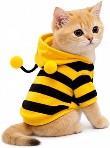 Halloween Bee Costume Apparel Outfits for Small Dogs and Cats (Small) by ISMARTEN