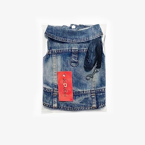 Dog Jean Jacket,Pet Blue Denim Coat,Puppy Costumes,Small Dogs Clothes (XXL) - Image 6