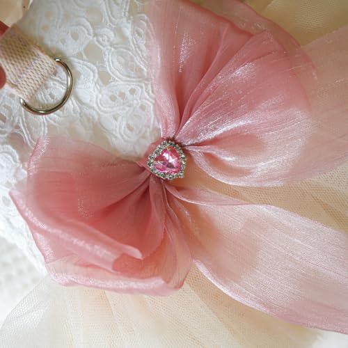 Fashion Sweet Puppy Dog Blingbling Princess Skirt Pet Dog Lace Cake Camisole Tutu Dress G-White L - Image 4