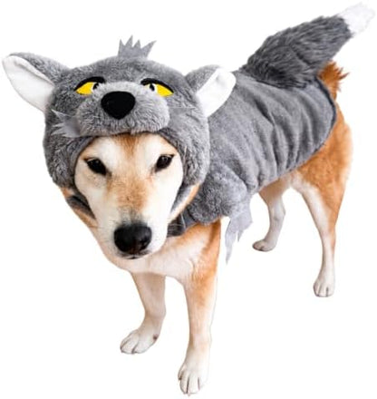 ComfyCamper Dog Wolf Cape and Headpiece Costume Werewolf Halloween Costumes, M by ComfyCamper