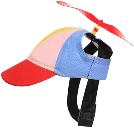 Pet Dog Cute Propeller Baseball Hat Medium Large Dogs Funny Holiday Birthday Party Clown Cap Headband Adjustable Sun Beach Visor Rainbow Helicopter Hat Pet Halloween Cosplay Costume Photo Props - Image 5