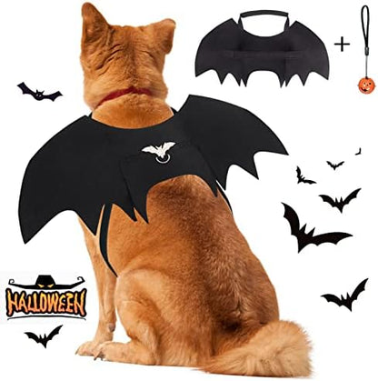 Vivifying Bat Wings for Dog, Adjustable Halloween Pet Bat Costume with Bell for Medium Large Dogs Party Decoration and Cosplay (Large, Black) - Image 7