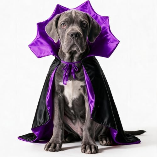 Vampire Cloak Dog Halloween Costumes for Medium Dogs Dog Devil Cape by PWEITUOET