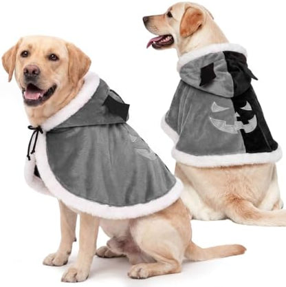 AOFITEE Dog Halloween Costumes Flannel Dog Cape with Funny Pumpkin Print, L by AOFITEE