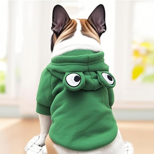 Fleece Lined Warm Dog Hoodie Sweatshirt Pet Winter Coat, Frog L - Image 4