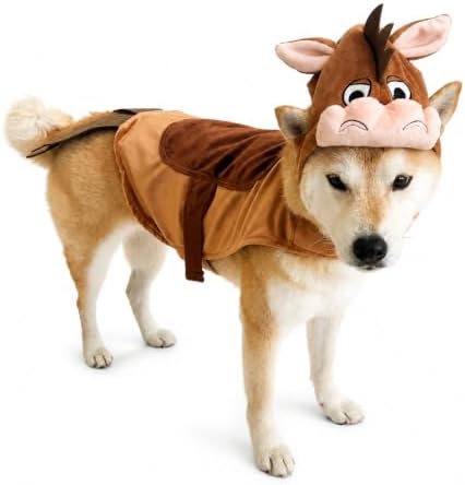 ComfyCamper Dog Horse Cape Headpiece Cape Set Cosplay Halloween Costume, L by ComfyCamper