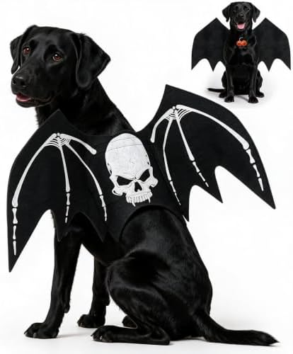Halloween Dog bat Wing Costumes L，pet Costumes for Halloween Party by PWEITUOET