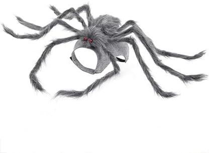 BAMY Halloween Dog Spider Costume Funny Pet Dress Up Clothes Creativity Gray Araneid Cosplay Apparel (M (Chest Circumference 15.7-25.2")) by BAMY