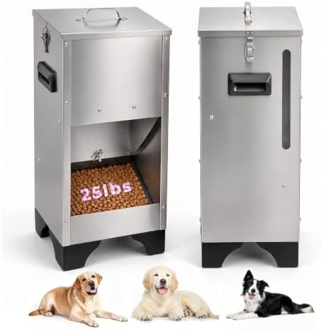 Automatic Dog Feeder Large Breed 25 Lbs,Elevated Dog Food Dispenser