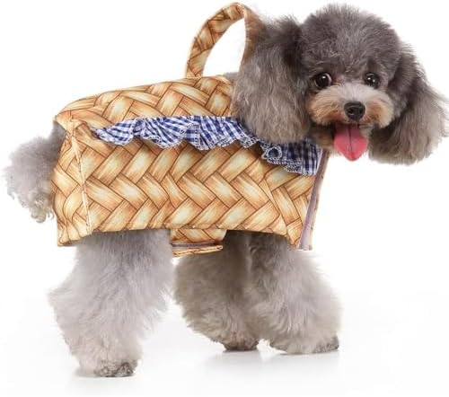 Basket Dog Costume Dog Halloween Costumes Small Pet Basket Cosplay Costume by Coppthinktu