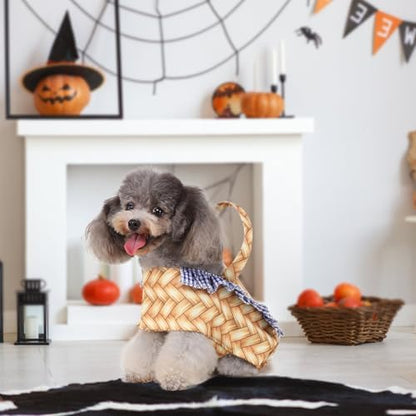 Basket Dog Costume Dog Halloween Costumes Small Pet Basket Cosplay Costume - Image 3