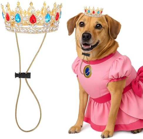 Abbylike Halloween Dog Princess Crown Queen Costume for Pet Cat, M by Abbylike