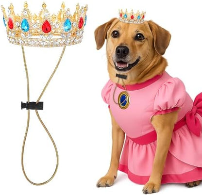 Abbylike Halloween Dog Princess Crown Queen Costume for Pet Cat, M by Abbylike