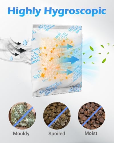 16 Pack Pet Food Desiccant Packs with Color Indicating, Compatible with Petlibro/Petkit/Pawsync Automatic Cat Feeder, Replaced Desiccant for Most Automatic Pet Feeders, Individually Wrapped