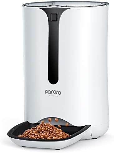 Faroro 7L/30 Cups Automatic Cat Feeder, Cat Food Dispenser with Portion Control, 1-5 Meals Per Day, Dual Power Supply, 10s Voice Recording for Cats and Small Dogs