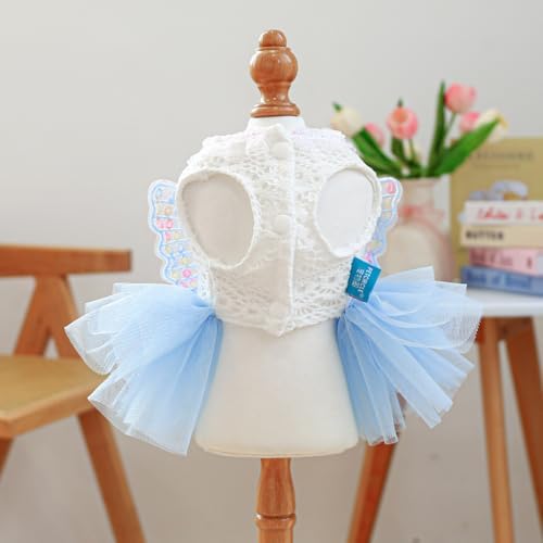 Fashion Sweet Puppy Dog Blingbling Princess Skirt Pet Dog Lace Cake Camisole Tutu Dress B-Light Blue XL - Image 2