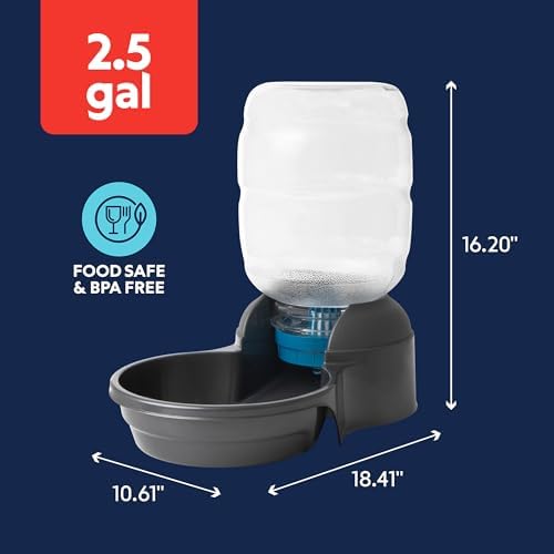 Petmate Replendish Waterer and Feeder Set, 2.5 Gallon Water, 10lbs Food