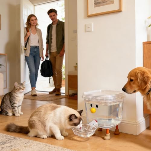 Smile Face Auto Dog Drinking Feeder,Automatic Fountain Water Dispenser