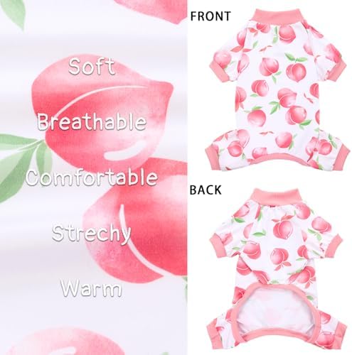 XPUDAC 4 Pieces Dog Pajamas Small Sized Dogs Boy Girl Strechy Soft Pjs Summer Pet Clothes for Dog Cat Puppy Onesies, 2XL - Image 6